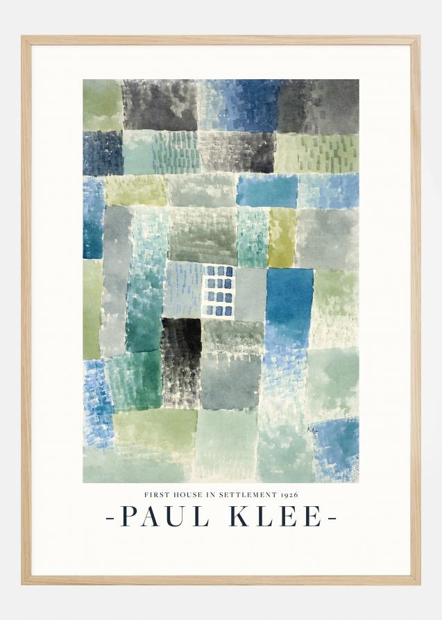 Paul Klee - First House in a Settlement 1926 Póster