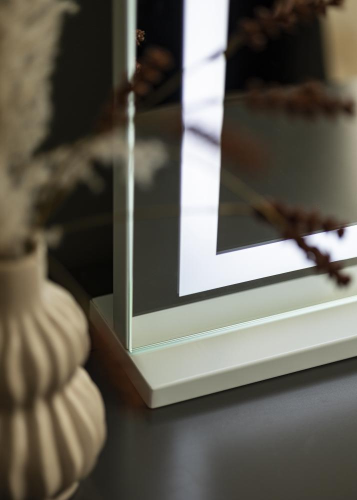 KAILA Espelho para toucador Vanity LED Branco 80x65 cm