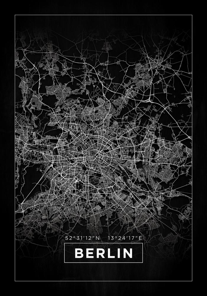 Mapa - Berlin - Preto Pster