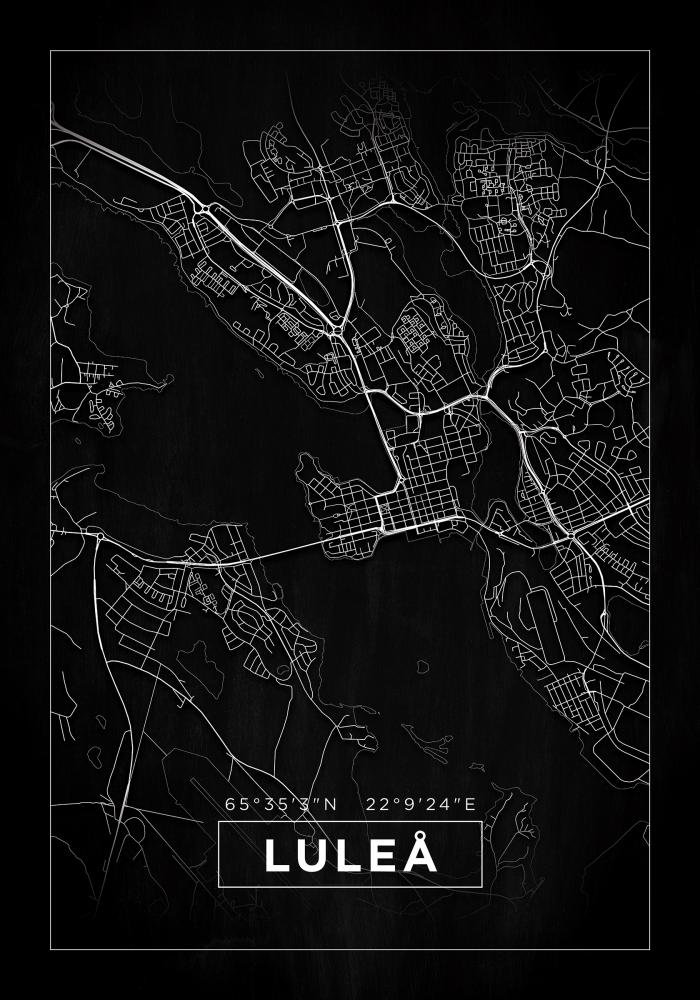 Mapa - Lule - Cartaz Preto