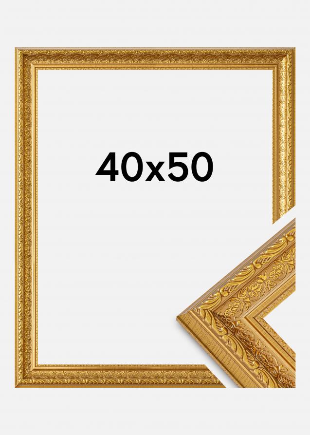 Moldura Ornate Vidro acrílico Dourado 40x50 cm