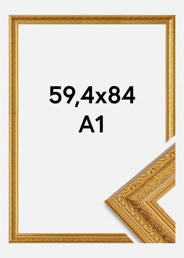 Moldura Ornate Vidro acrílico Dourado 59,4x84 cm (A1)