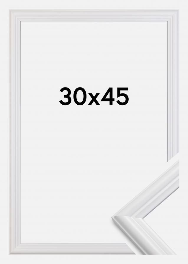 Moldura Siljan Vidro acrílico Branco 30x45 cm