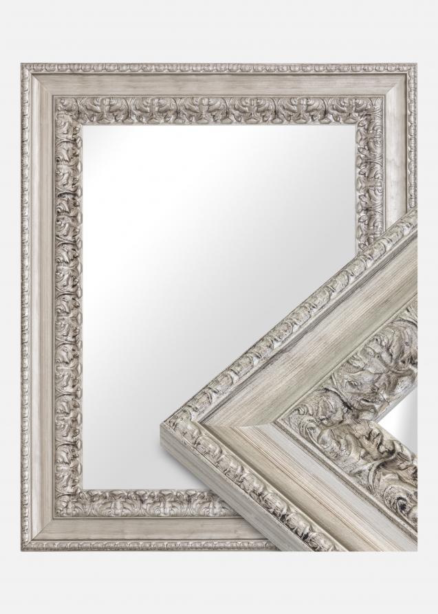 Espelho Drottningholm Prateado III - Tamanho personalizável