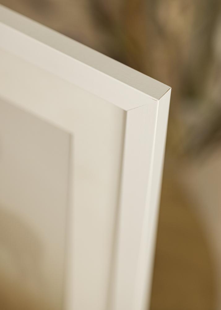 Moldura White Wood 50x60 cm - Passe-partout Branco 40x50 cm