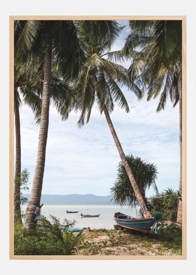 Cartaz sobre barcos na Tailândia