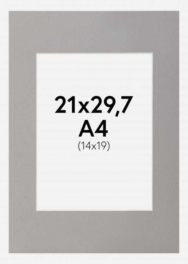 Passe-partout Cinzento A4 21x29,7 cm (14x19)