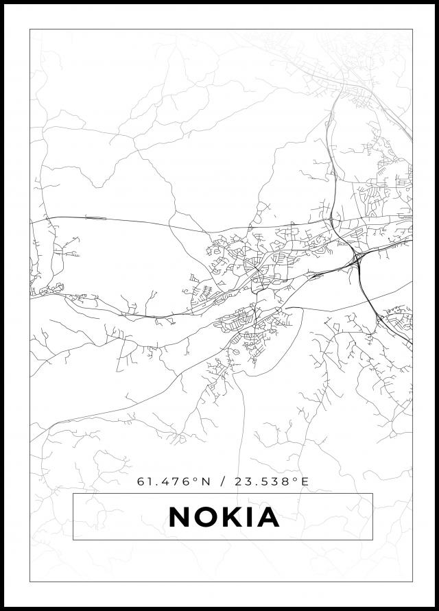 Mapa - Nokia - Cartaz Branco