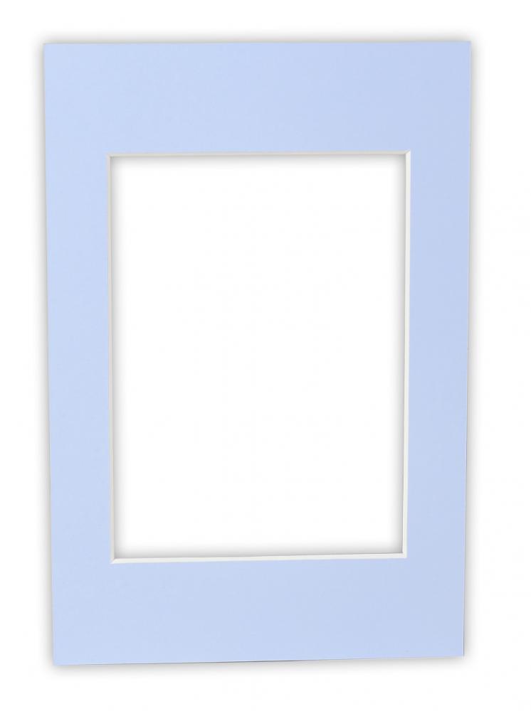 Por medida Azul-claro Passe-partout (bordo interior branco)