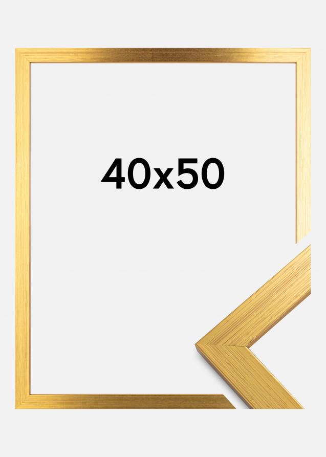 Moldura Gold Wood Vidro acrílico 40x50 cm