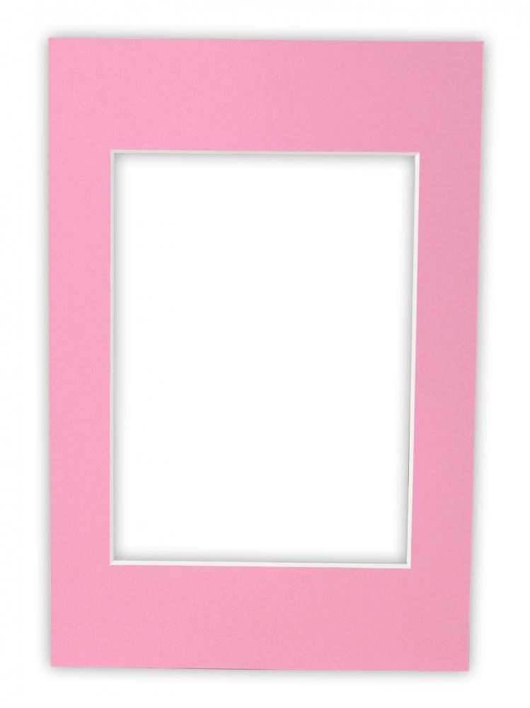 Por medida Cor-de-rosa Passe-partout (bordo interior branco)