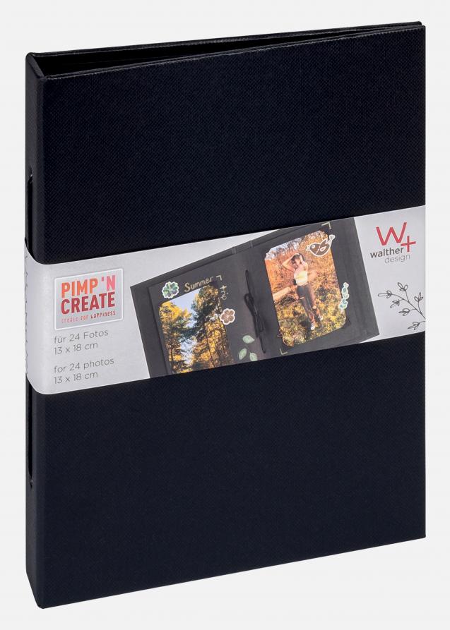Pac Mini Álbum Preto - 13,5x18,5 cm (12 Páginas pretas / 6 folhas)