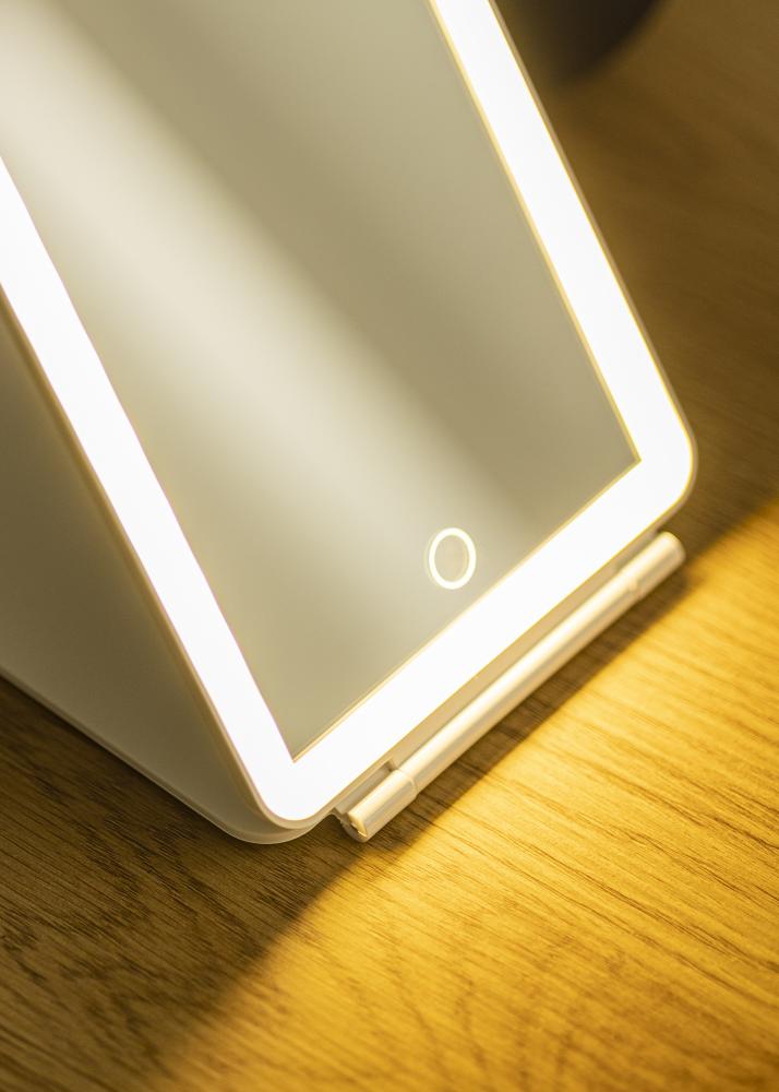 KAILA Espelho para toucador Travel LED Recarregvel Branco 14x20 cm