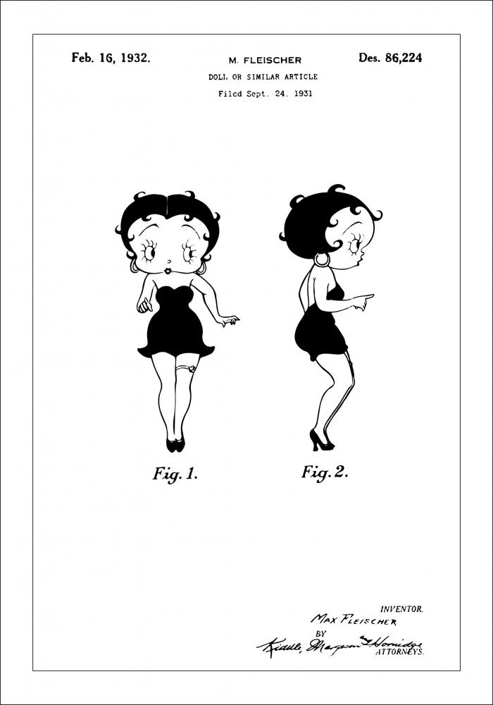 Desenho de patentes - Betty Boop Pster