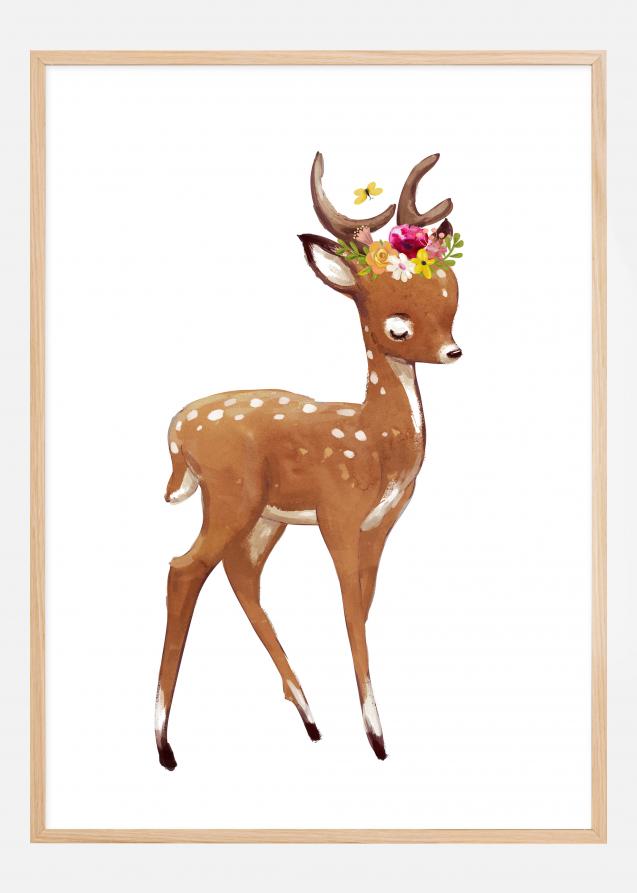 Flower Deer Póster