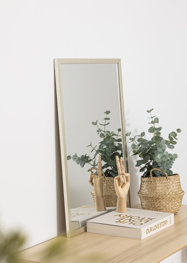 Espelho Prateado Wood 50x70 cm