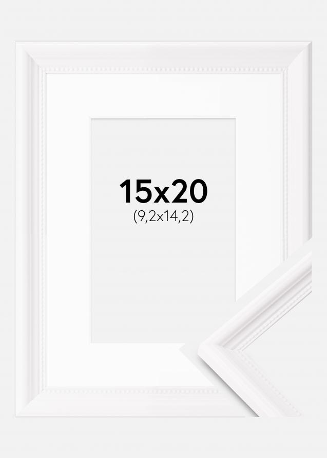 Moldura Gala Branco 15x20 cm - Passe-partout Branco 4x6 inches