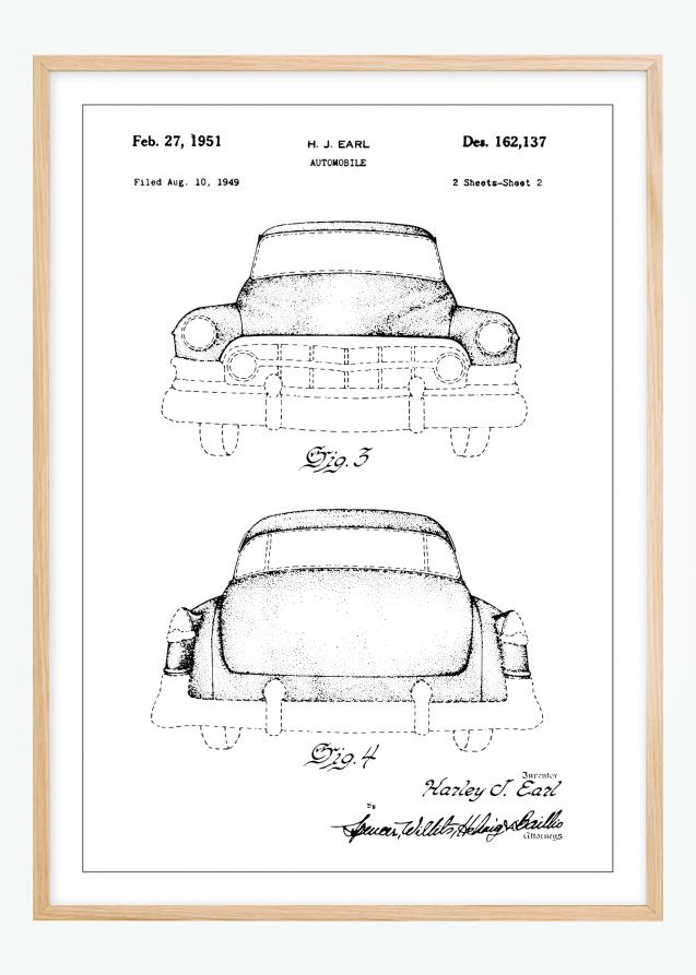 Desenho de patentes - Cadillac II Póster
