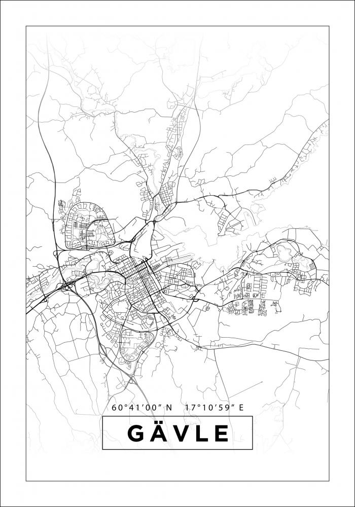 Mapa - Gvle - Cartaz Branco