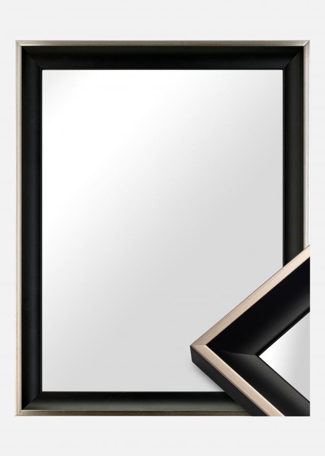 Espelho Öjaren Preto-Prateado - Tamanho personalizável