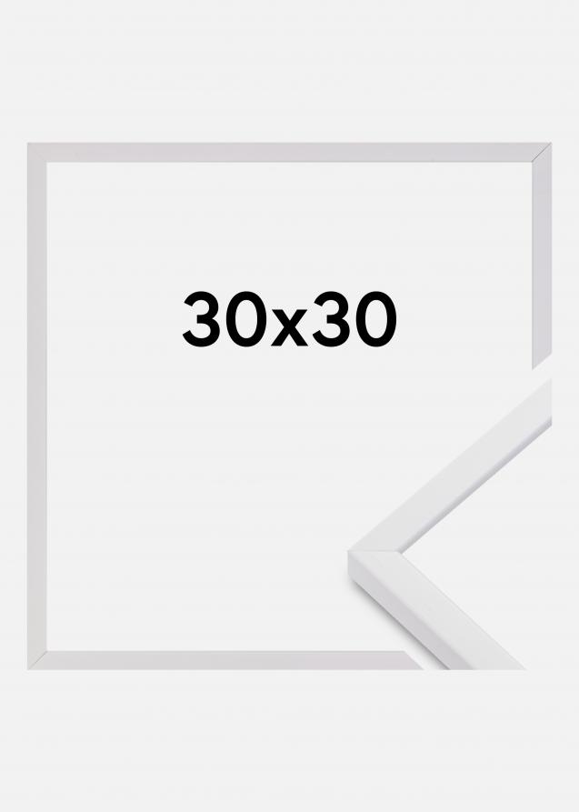 Moldura E-Line Vidro acrílico Branco 30x30 cm