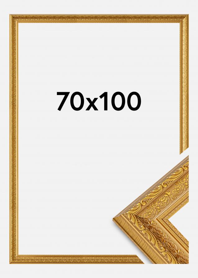Moldura Ornate Vidro acrílico Dourado 70x100 cm