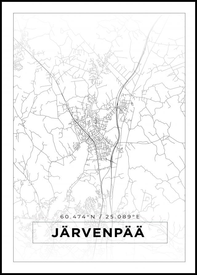 Mapa - Järvenpää - Cartaz Branco