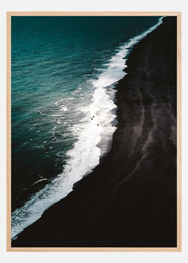 Cartaz de praia preto