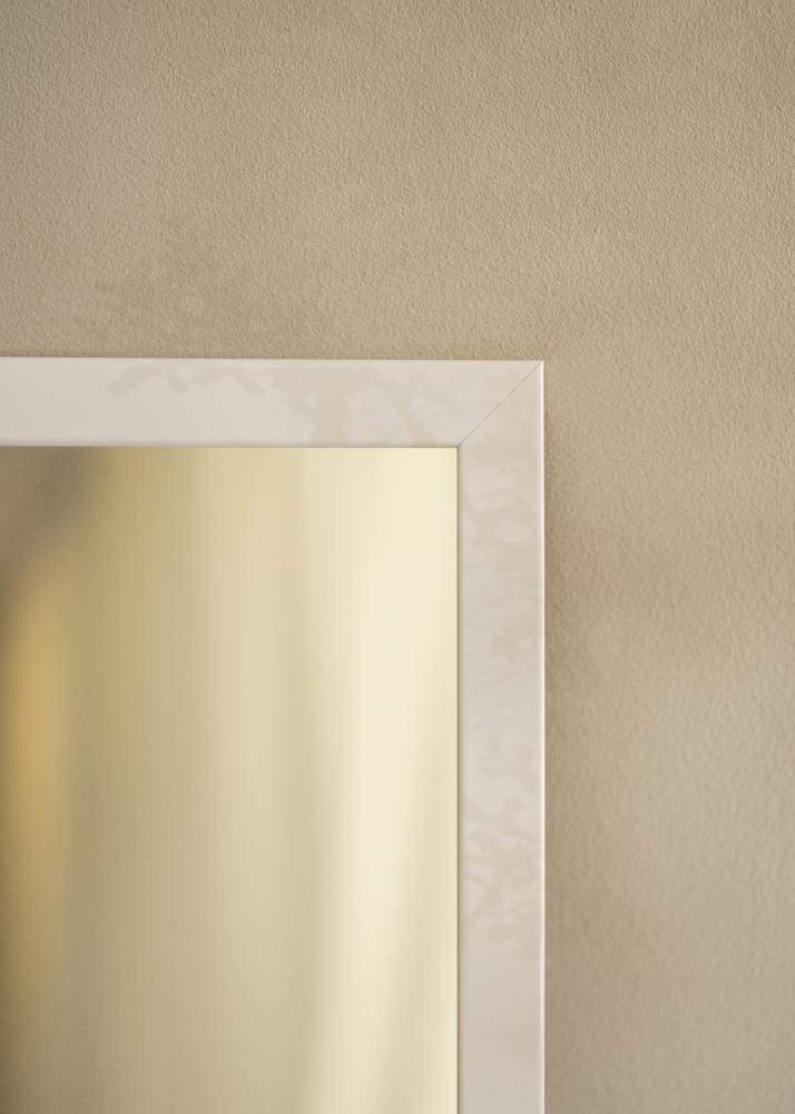 Espelho White Wood Glossy - Tamanho personalizvel