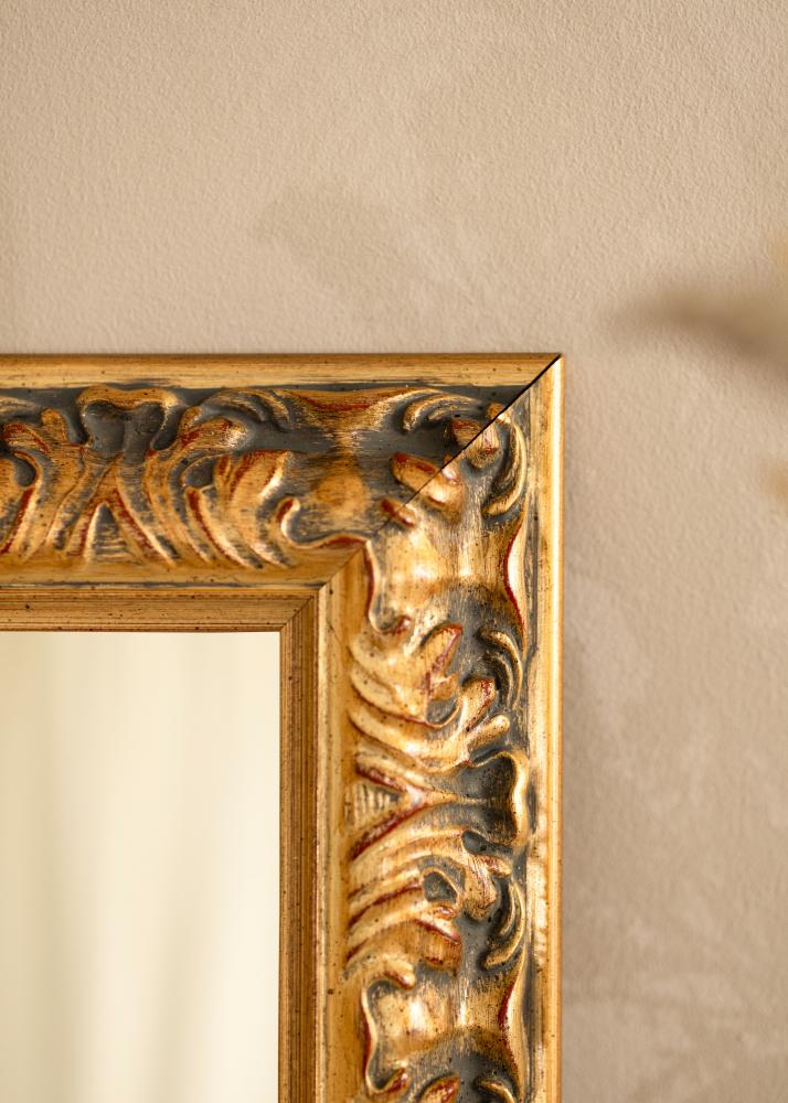 Espelho Odin Dourado/Vermelho - Por medida