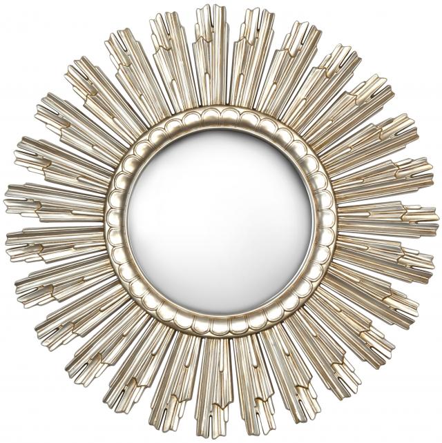 Espelho Sundial Champanhe Dourado 90 cm ø