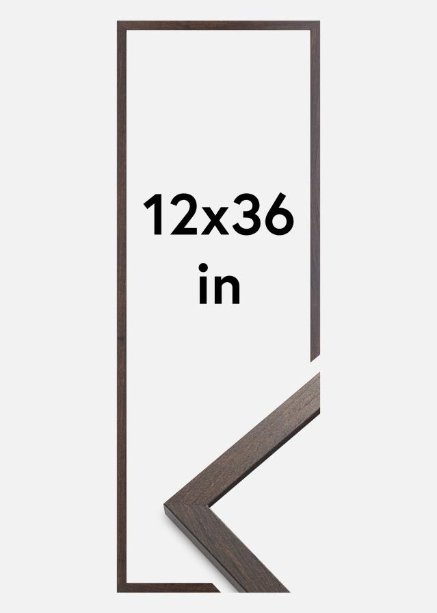 Moldura Trendy Vidro acrílico Nogueira 12x36 inches (30,48x91,44 cm)