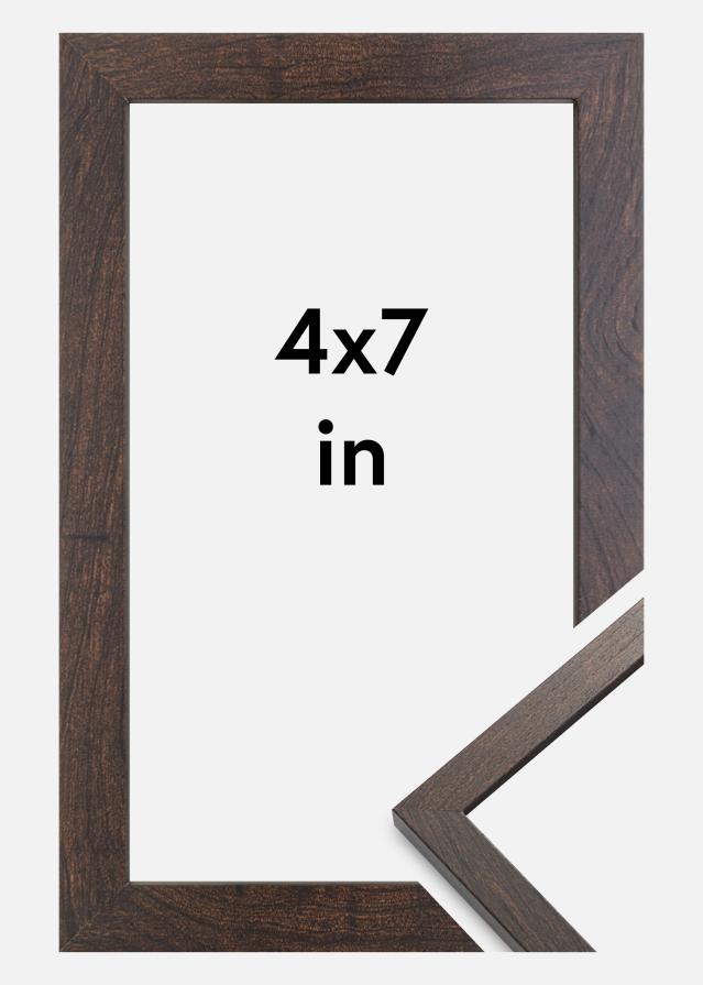 Moldura Trendy Vidro acrílico Nogueira 4x7 inches (10,16x17,8 cm)