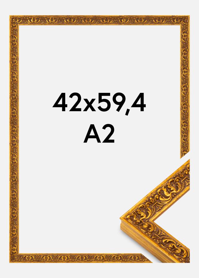 Moldura Amber Vidro Acrílico Ouro 42x59,4 cm (A2)