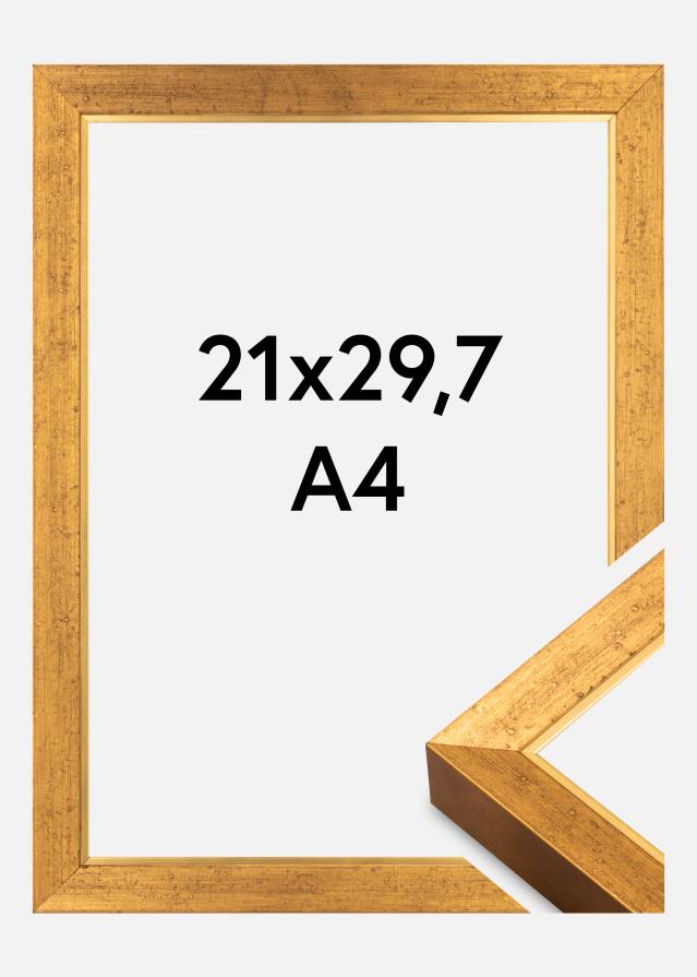 Moldura Brema Acrílico Ouro 21x29,7 cm (A4)