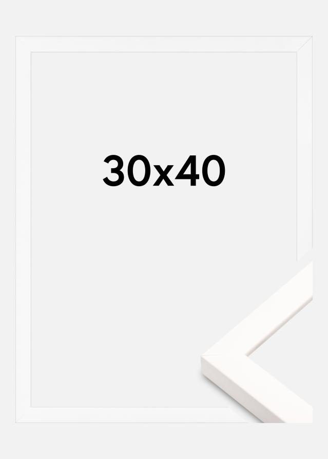 Moldura Brooke Vidro Acrílico Branco 30x40 cm