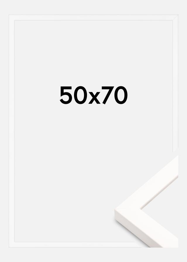 Moldura Brooke Vidro Acrílico Branco 50x70 cm