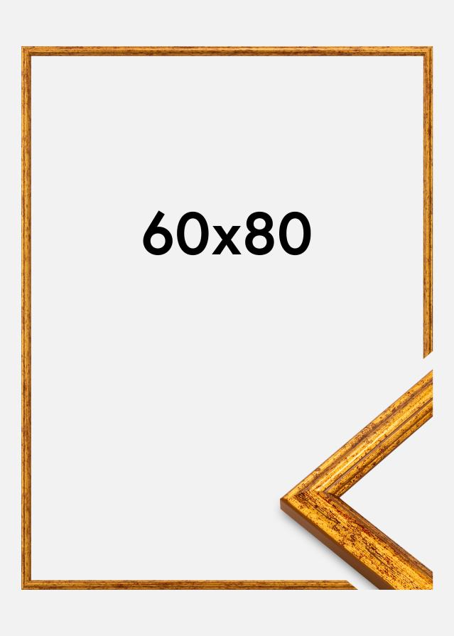 Moldura Claudia Vidro Acrílico Dourado 60x80 cm