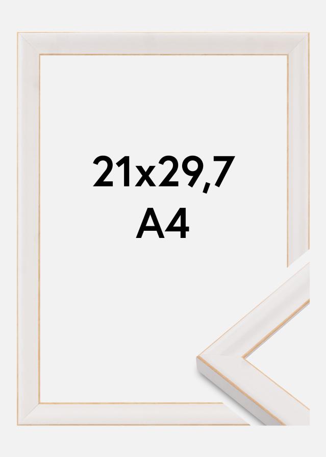 Moldura Marie Claire Vidro Acrílico Branco 21x29,7 cm (A4)