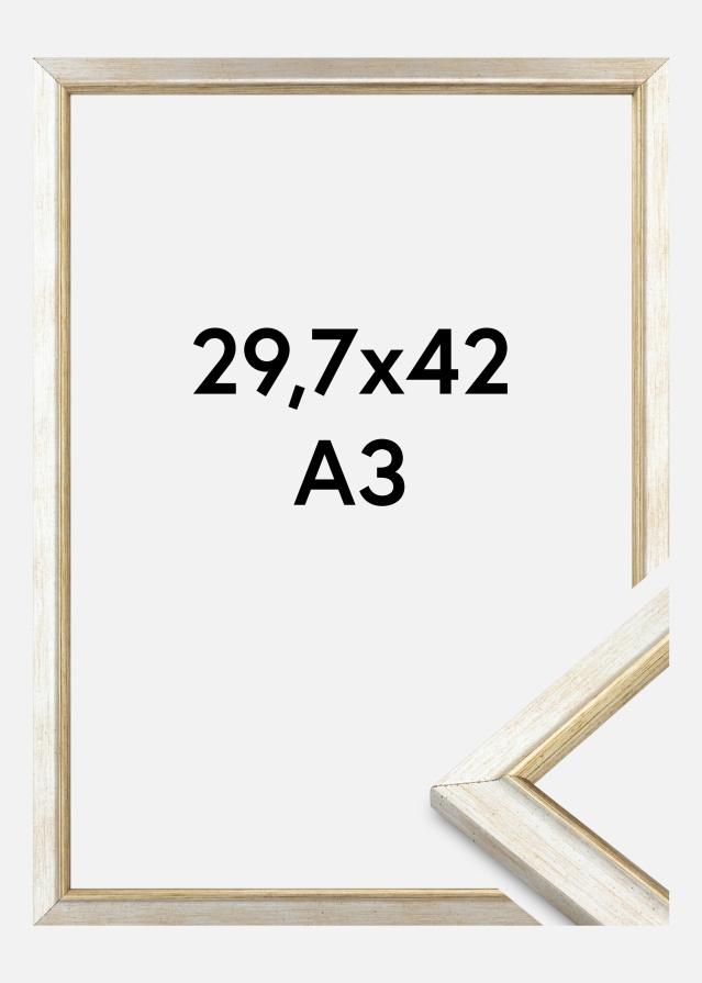 Moldura Marisa Acrílico Prata 29,7x42 cm (A3)