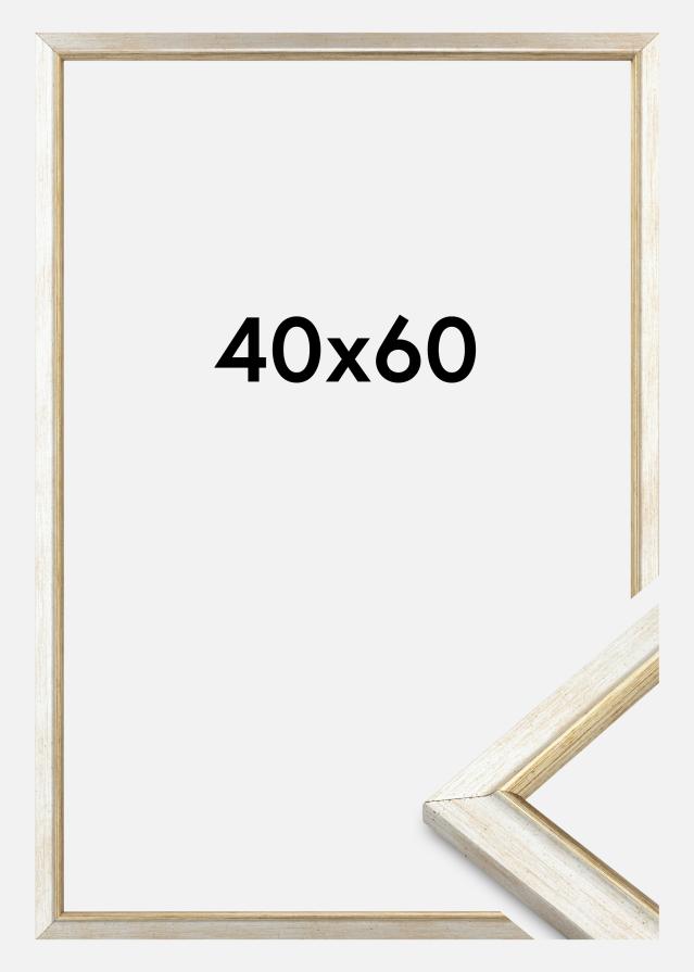 Moldura Marisa Vidro Acrílico Prata 40x60 cm