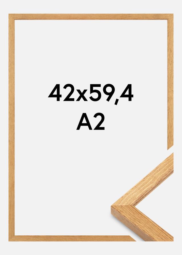 Moldura Tulipa Acrílico Carvalho maciço 42x59,4 cm (A2)