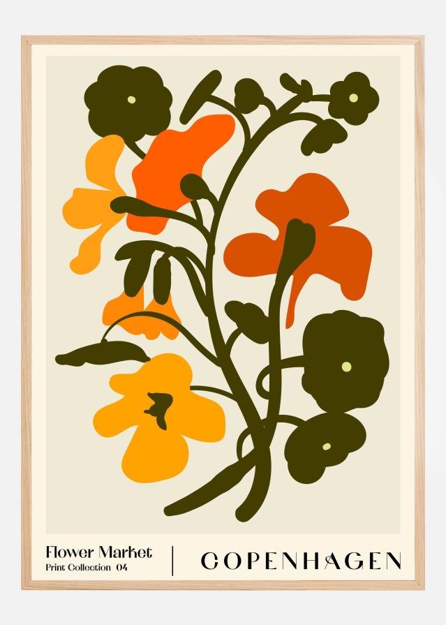 Flower Market. Copenhagen Póster