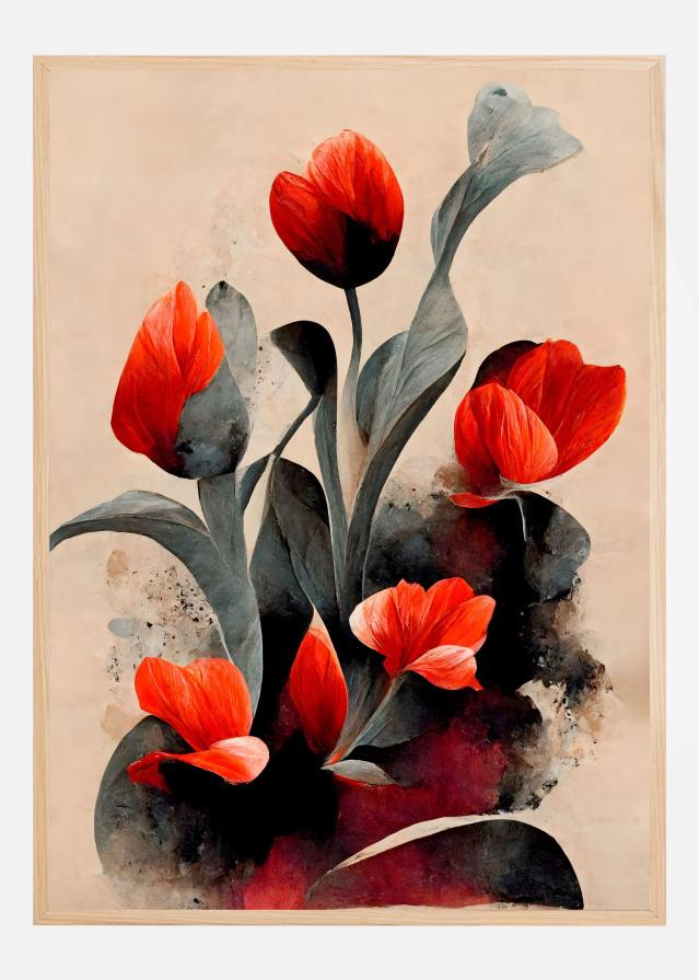 Red Tulips Póster