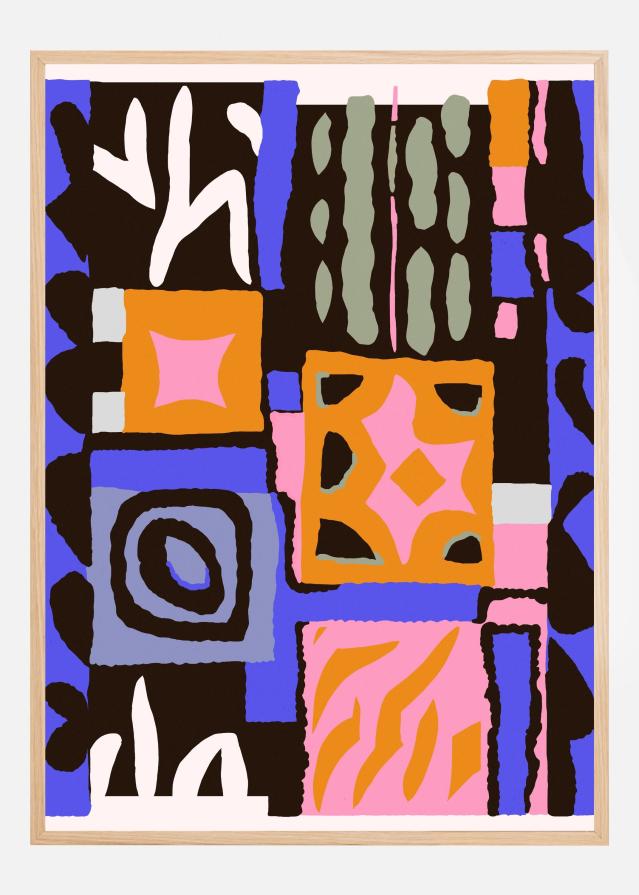 Purple Peru Pattern Póster