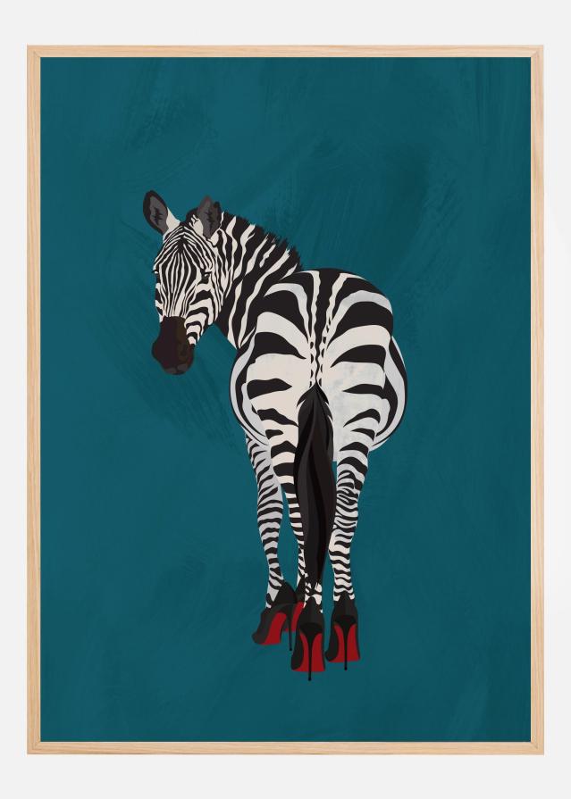 Zebra heels Póster