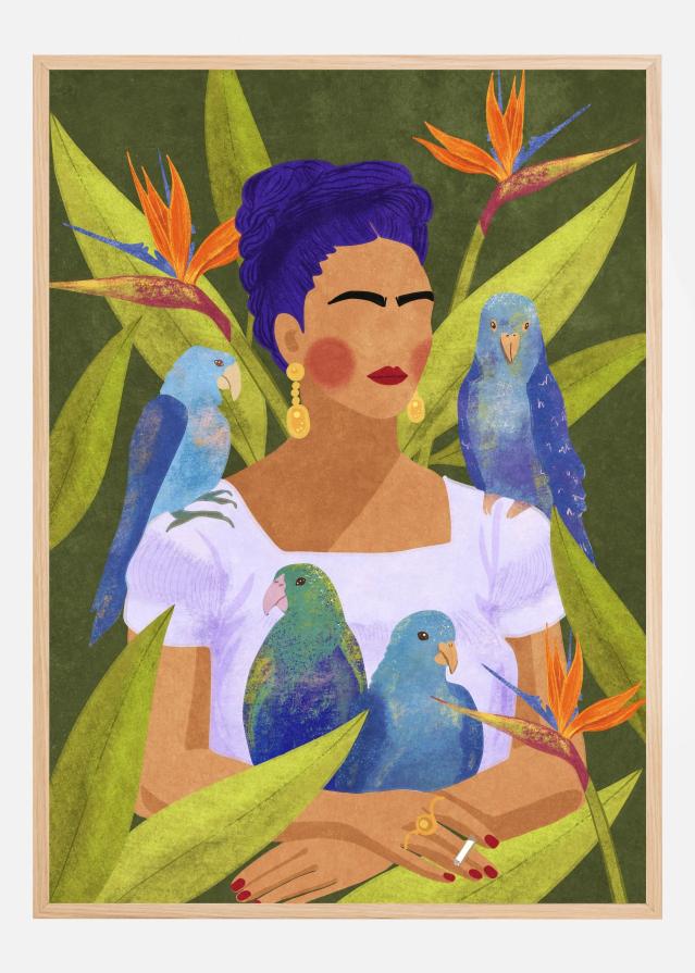 Frida and birds Póster