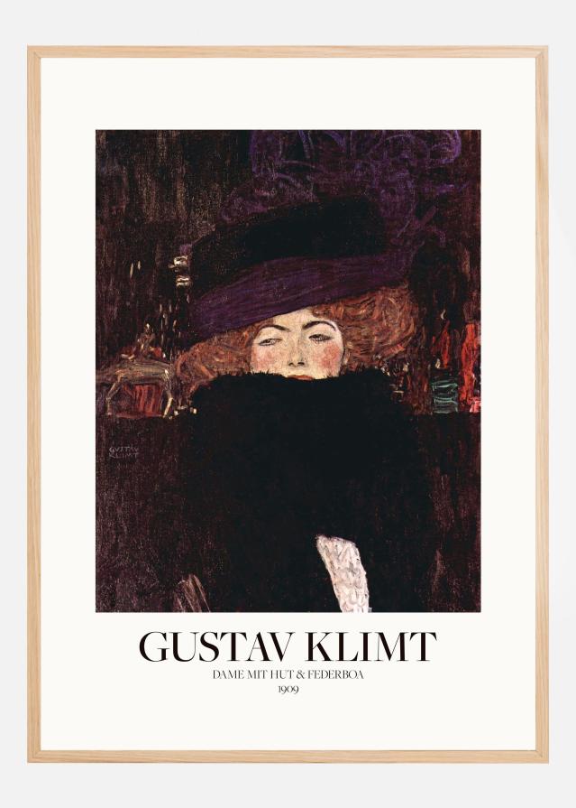 Dame Mit Hut Und Federboa (1909) Póster