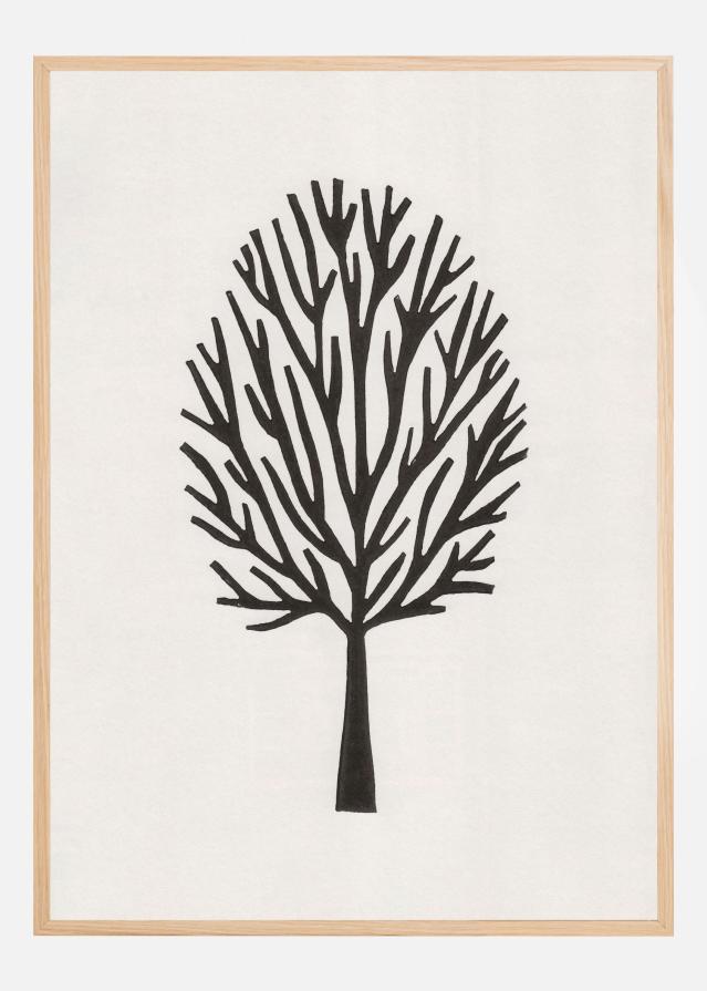 Linocut Tree #3 Póster