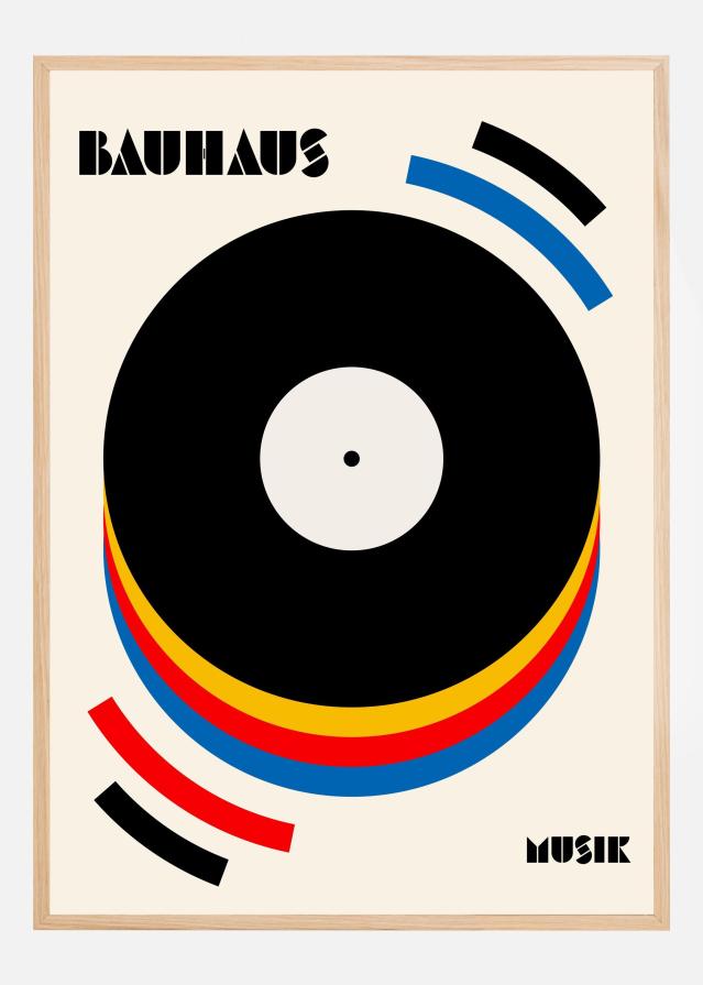 Bauhaus Musik Retro Illustration Póster